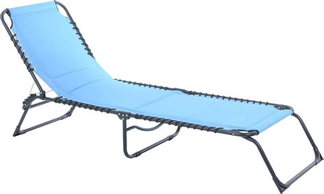 Azuma Sun Lounger Turquoise Padded Garden Seat Folding Relaxer Chair Summer Patio Bed With