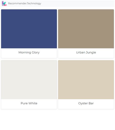 Morning Glory Urban Jungle Pure White Oyster Bar Paint Color