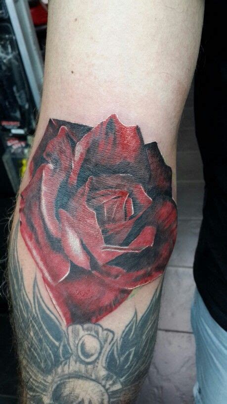 Red Rose Cover Up Done By Theunis Coetzee Awhe Tattoos Tattoos Leaf Tattoos Maple Leaf Tattoo