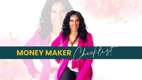 Money Maker Checklist