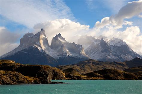 Chile Patagonia Park Narodowy Torres Del Paine Roślinność Jezioro