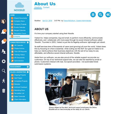 Intranet Home Page