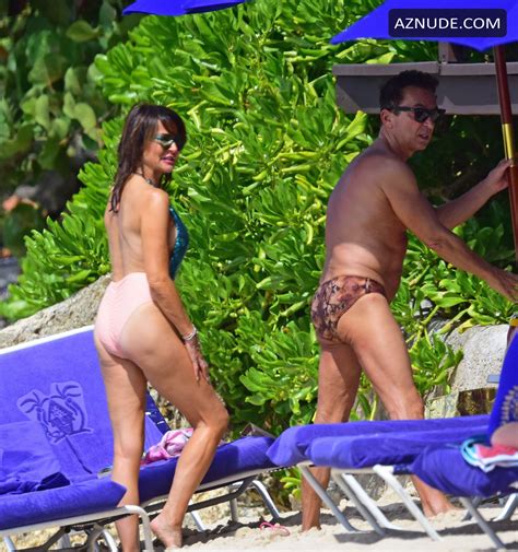 Lizzie Cundy With Bruno Tonioli Spotted On The Beach In Barbados Aznude