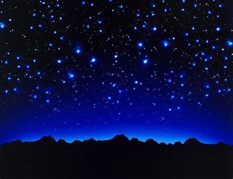 Night Sky Hills Stars Dusk Sky Enduring Enchanting Graphy Calm
