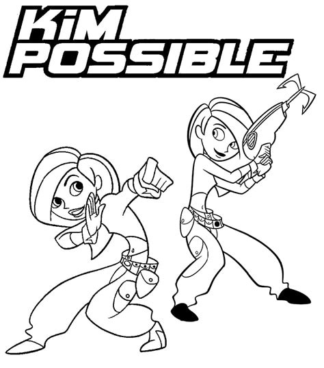 Free Kim Possible Coloring Page Download Print Or Color Online For Free