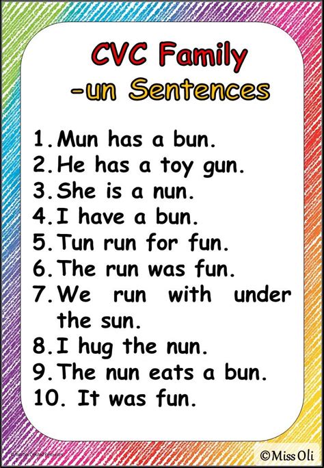 Sentences With 3 Letter Words