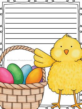 Children can use the pictures as a stimulus for deciding on a caption or sentence to write on the lines. Easter Writing Papers Freebie by Teacher Karma | TpT