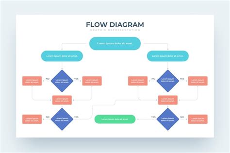 Premium Vector Flow Diagram Infographic Design