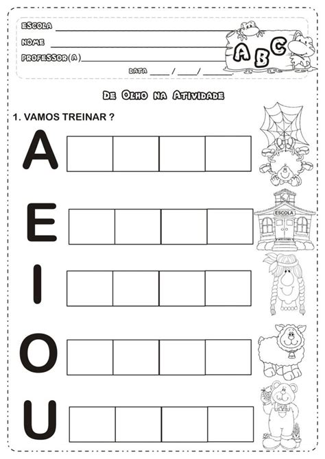 Atividades Para Educação Infantil Vogais Desenhos Imprimir