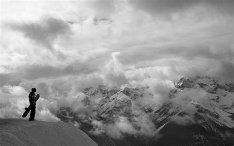 5120x1600 Mountain Snow Clouds Sky Horizon Wallpaper Coolwallpapersme