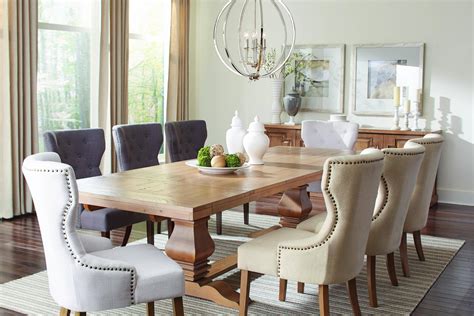 Choose a piece that matches seamlessly with your decor scheme. Transitional Gray Wood Dining table Florence by Coaster ...