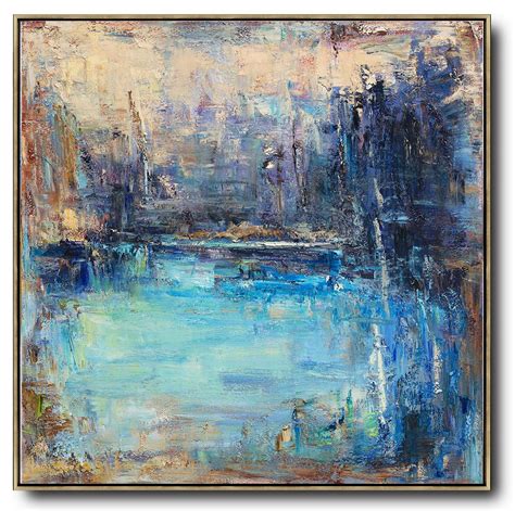 Handmade Large Contemporary Artabstract Landscape Oil