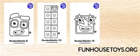 Fun House Toys Numberblocks Cool Coloring Pages Sight Word