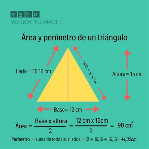 Formula Para Calcular El Area Y Perimetro Del Triangulo Printable