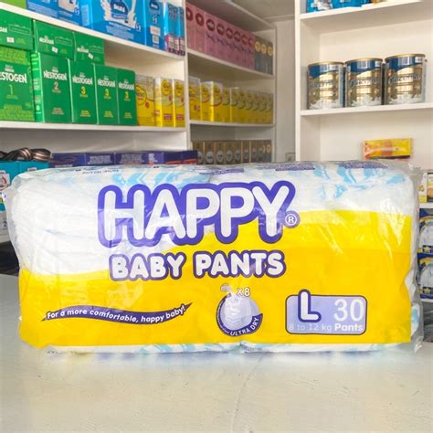 Happy Baby Pants Diaper Large 30pcs Shopee Philippines