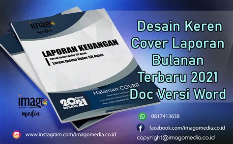 Desain Keren Cover Laporan Bulanan Terbaru 2021 Doc Versi Word