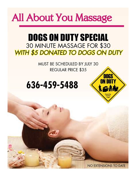 Massage Special Through July 30 2014 Massage Special Event