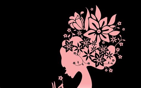 The Flower Girl Abstract Art Design Wallpaper Preview