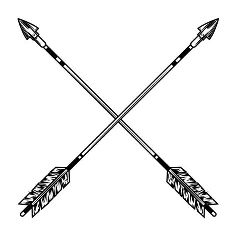 Crossed Arrow Tattoos Illustrations Royalty Free Vector Graphics