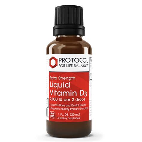 Protocol Liquid Vitamin D3 2000 Iu Immune Support Strong Bones