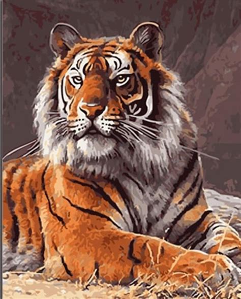 Tiger Animal Paint By Numbers Numeral Paint Kit