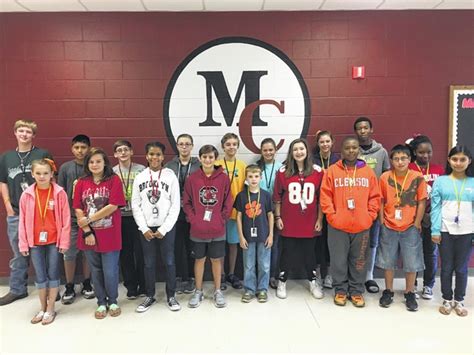 Mcms Students Of The Month Newberry Observer