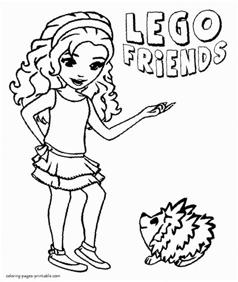 Participate in the fun adventures of five girls as they share their deepest secrets in the tree house, organize a party. Lego Friends coloring sheets || COLORING-PAGES-PRINTABLE.COM