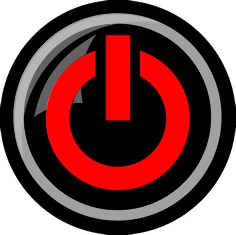 Red Power Button Clip Art At Vector Clip Art Online