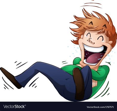 Guy Rolls On Floor Laughing Royalty Free Vector Image