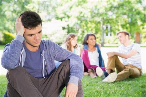 Lonely Student Feeling Excluded On Campus Stock Photo Image Of