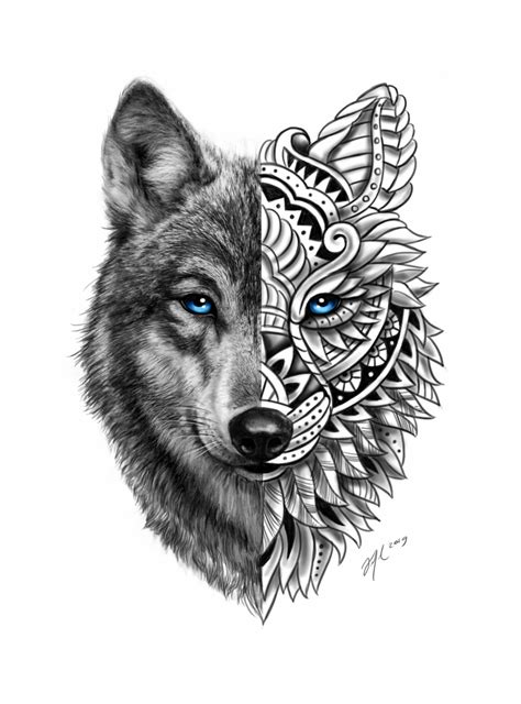 Artstation Madala Wolf John Bernal Wolf Tattoo Sleeve Wolf