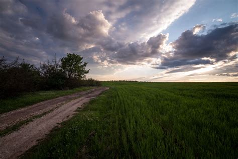 3840x2560 Agriculture Clouds Countryside Cropland Crops Farm