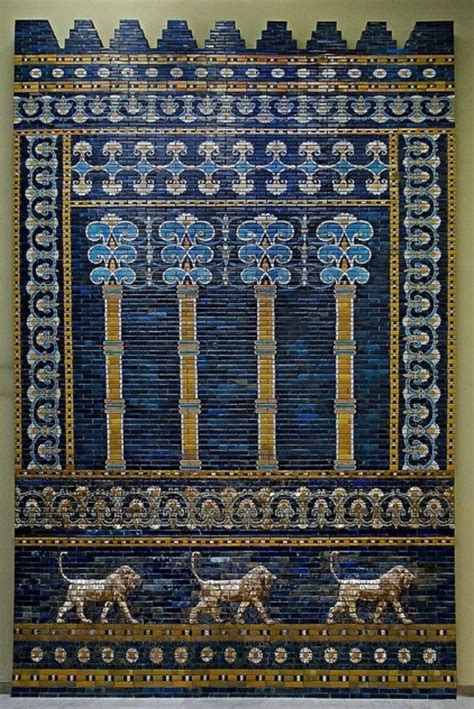 Lions Of The Babylonian Ishtar Gate At Pergamon Museum Berlin