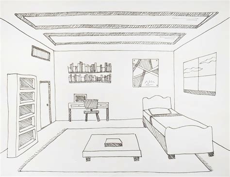 When to use one point perspective. 1 Point Perspective Room - riverside art
