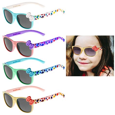 2 Pc Bow Sunglasses Kids Baby Girls Goggle Glasses Color Pop Children