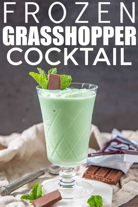 Frozen Grasshopper Cocktail Recipe Grasshopper Cocktails Alcohol Drink Recipes Chocolate