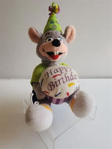 Limited Edition Chuck E Cheese Happy Birthday Mouse Stuffed Plush