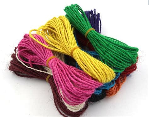 Weaving Natural Jute Rope Eco Friendly Round Woven Linen Cords Rope