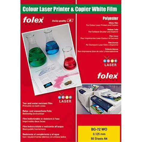 Folex Laserfolie Bg 72 Wo A4 2972912544 50 Folien Papedis Ag