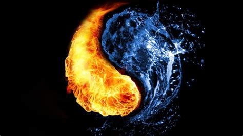 Flame And Water Ying Yang Abstract - Animated Live ...