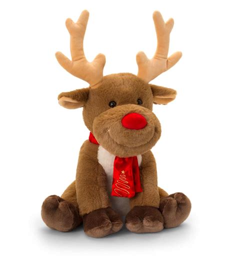 Keel Toys Christmas Reindeer With Scarf 25cm Soft Toy Sku Sx2663