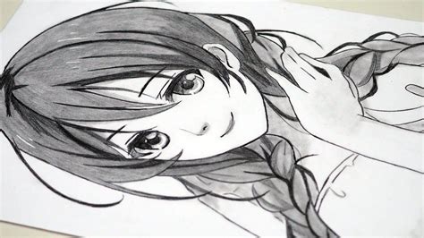 Pencil Beautiful Anime Girl Drawing