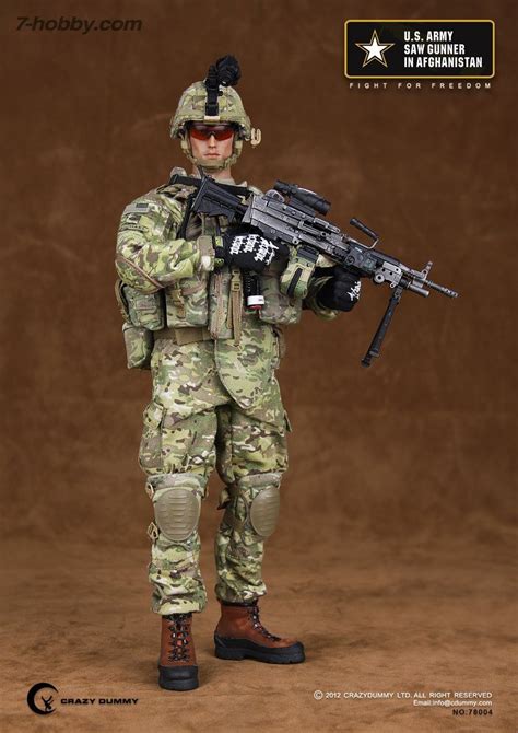 Crazy Dummy 78004 Us Army 16 Saw Gunner Figurine In Afghanistan 138