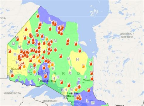 65 Forest Fires Burning In Northwestern Ontario Country 105 Thunder