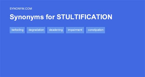 Another Word For Stultification Synonyms And Antonyms
