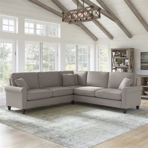 Hudson Beige L Shaped Sectional Bush Furniture Rc Willey
