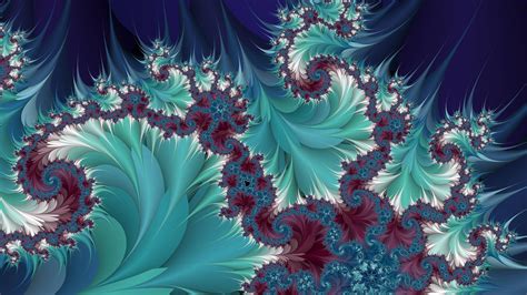 Blue Fractal Leaves Art Hd Abstract Wallpapers Hd Wallpapers Id 60881