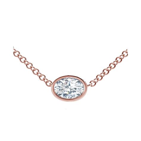 the forevermark tribute™ collection oval diamond necklace forevermark