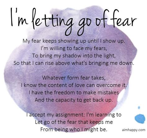 A Supportive Affirmation For Letting Go Of Fear So You Can Live The
