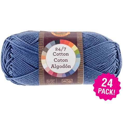 Lion Brand 247 Cotton Yarn Denim Multipack Of 24